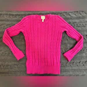 St. John's Bay Fuchsia Cable Knit Sweater Women's Small